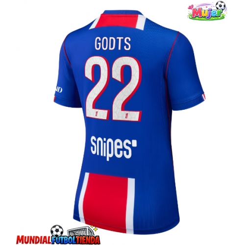 Camiseta Paris Saint-Germain Mika Godts #22 Primera Equipación Replica 2026-27 para mujer mangas cortas